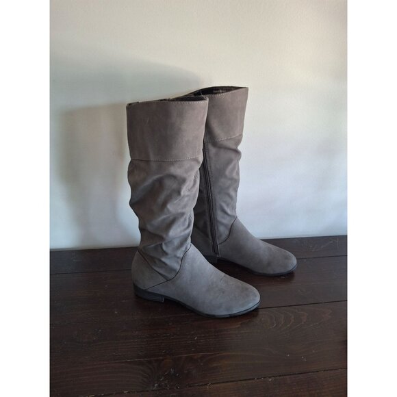 Style & Co Gray Kelimae Scrunched Riding Boots/NWOB, Sz. 8.5M - Picture 3 of 10